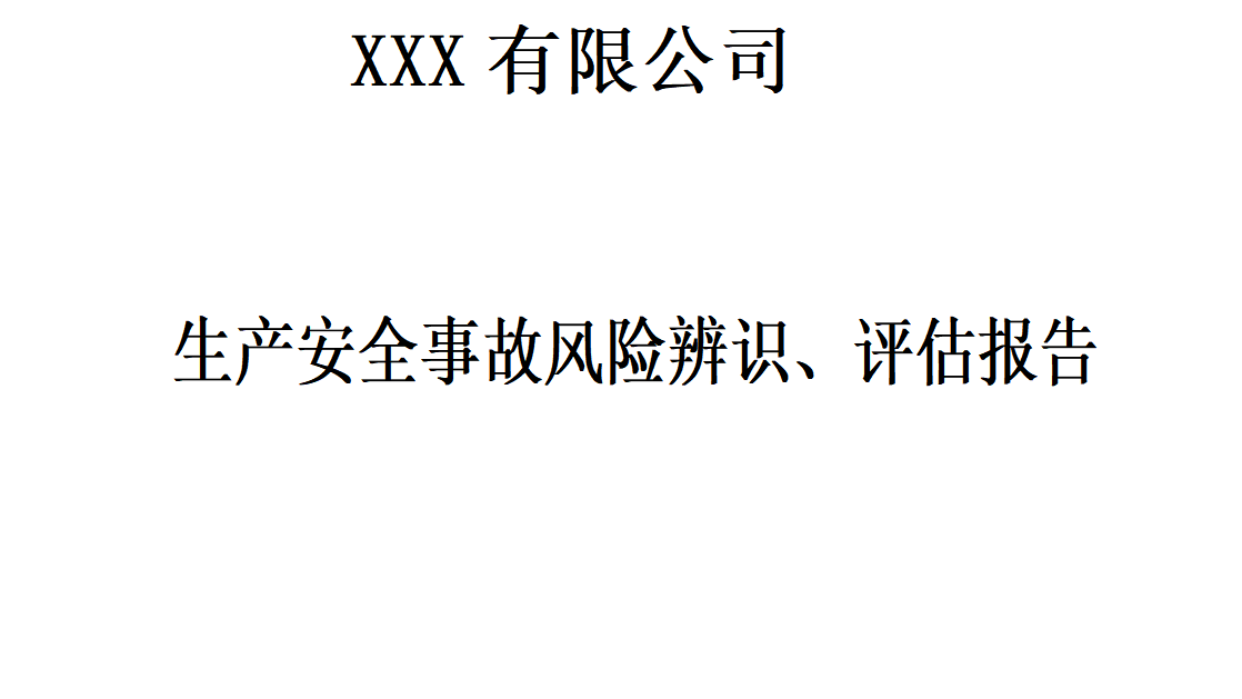 XX公司安全风险辨识评估报告（21页）