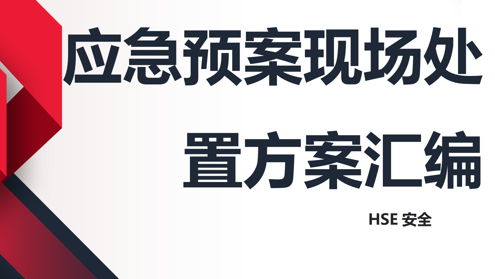 【处置方案类】应急预案现场处置方案汇编（200页）