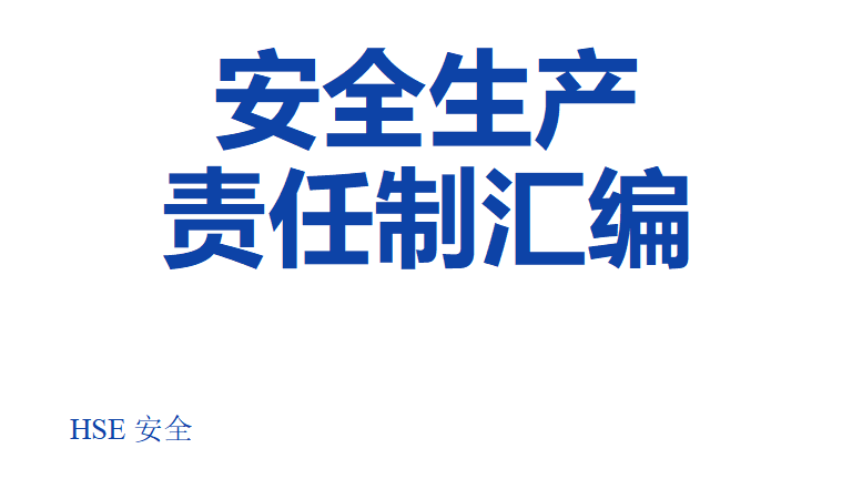 【责任制】安全生产责任制汇编（125页）
