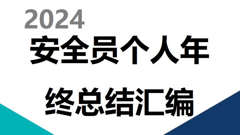 【总结】2024安全员个人年终工作总结汇编（36页）