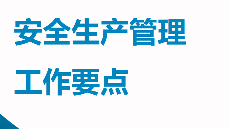 【28】安全生产管理工作要点（10页）