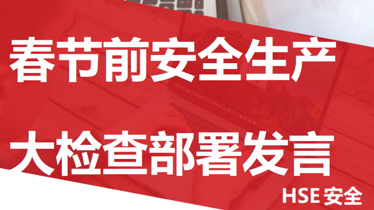 【25】春节前应急管理干部安全生产大检查部署发言