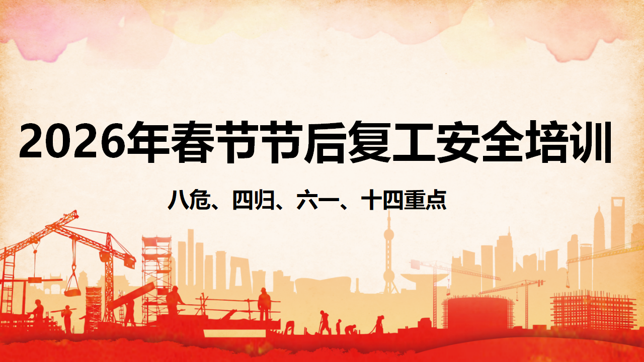 【44】复工复产八危、四归、六个一、十四重点培训