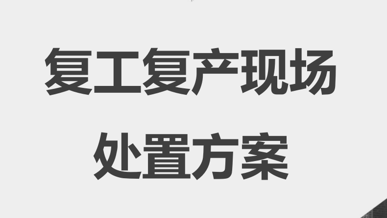 【29】复工复产现场处置方案