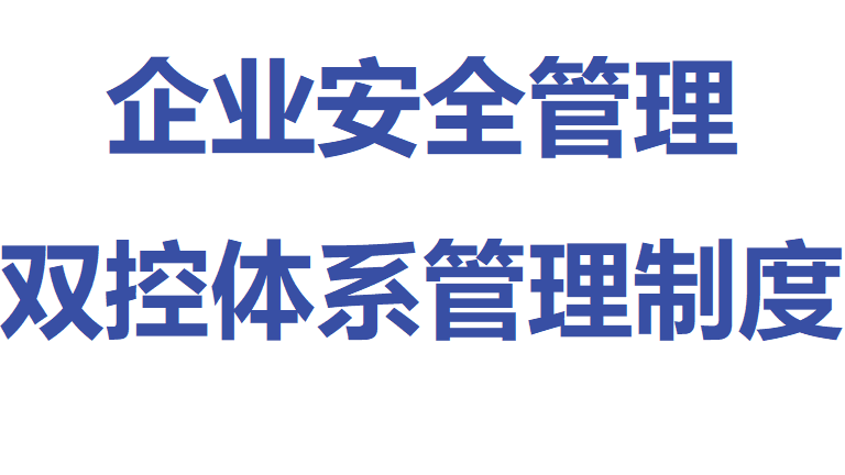 【12】78-企业安全管理双控体系管理制度