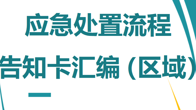 1.应急处置流程告知卡汇编（区域）