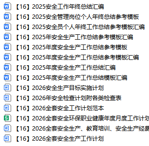 【16】2025年度安全生产工作总结及计划